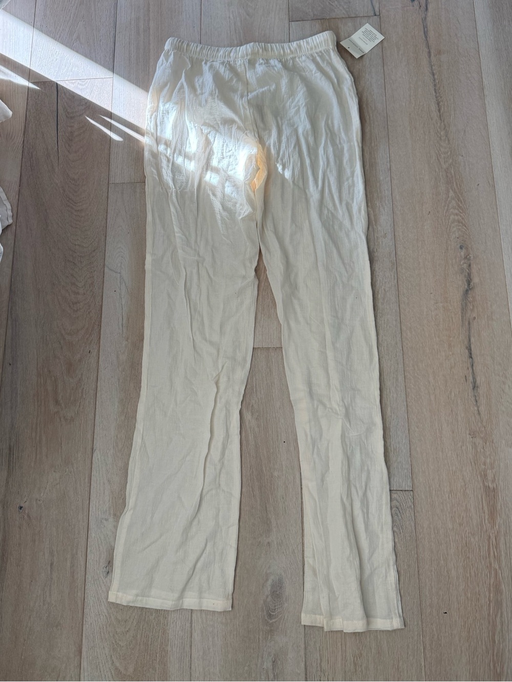 NWT ETERNE Willow Pant in Cream (100% Cotton) - Size Small - Picture 11 of 12